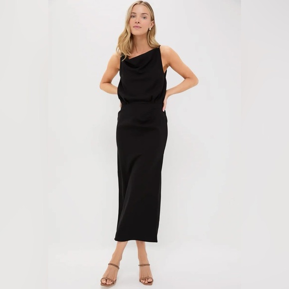 Staud Black Hilda Dress Size Small New With Tag NWT - Picture 1 of 2